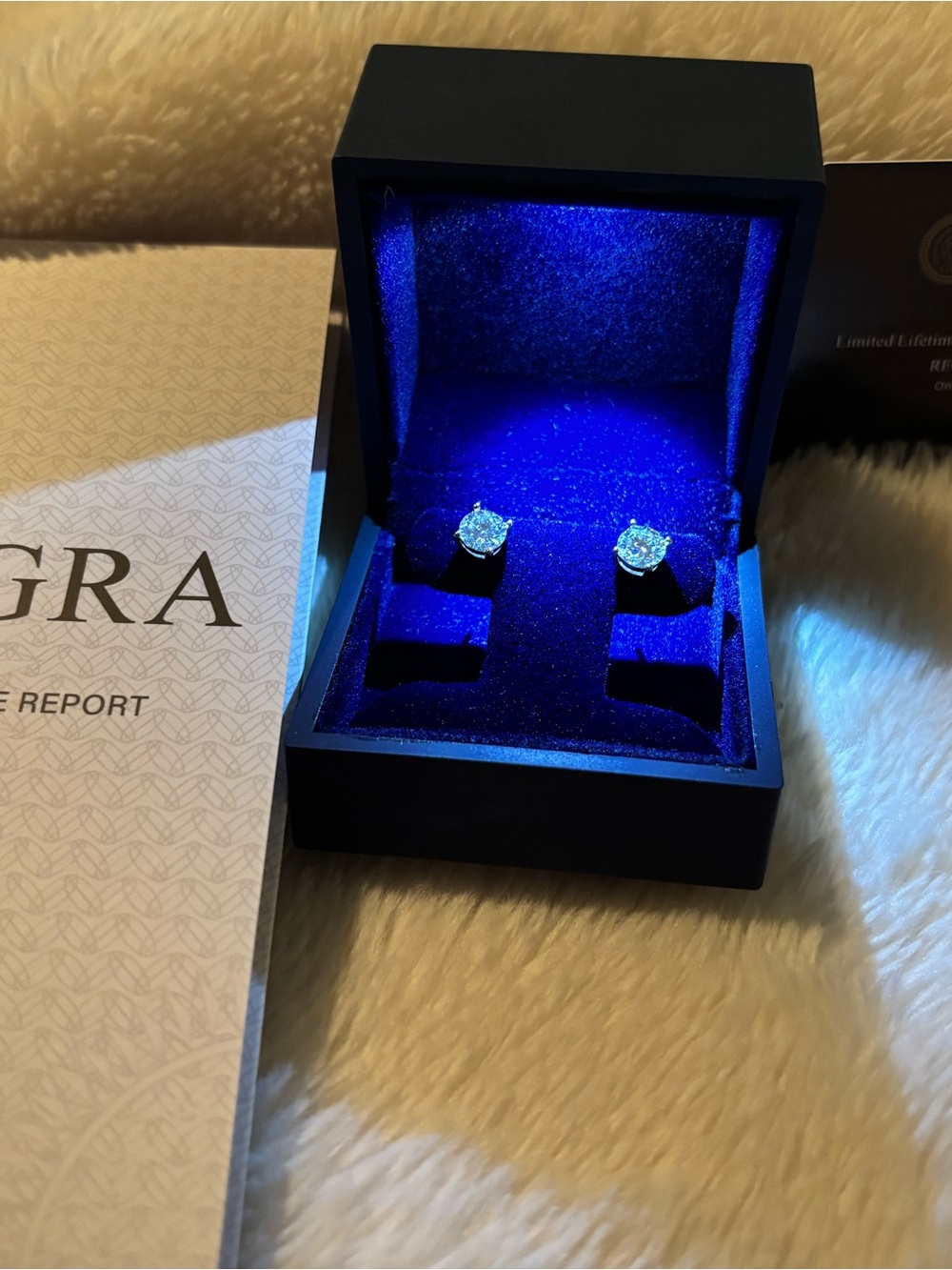 Classic Round moissanite Cut Stud Earrings in silver 6.5mm
